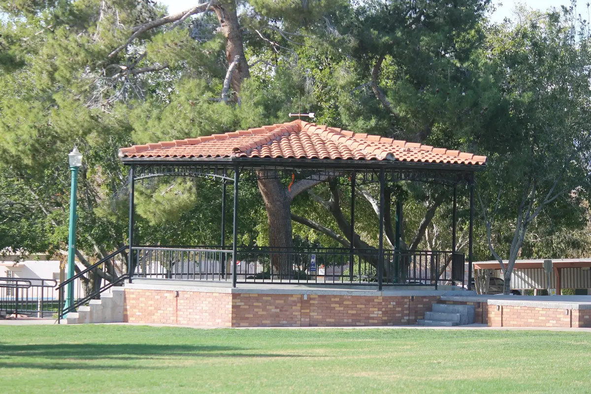 Gazebo in the park by Boulder City town hall