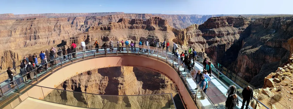 The Skywalk platform at Grand Canyon West