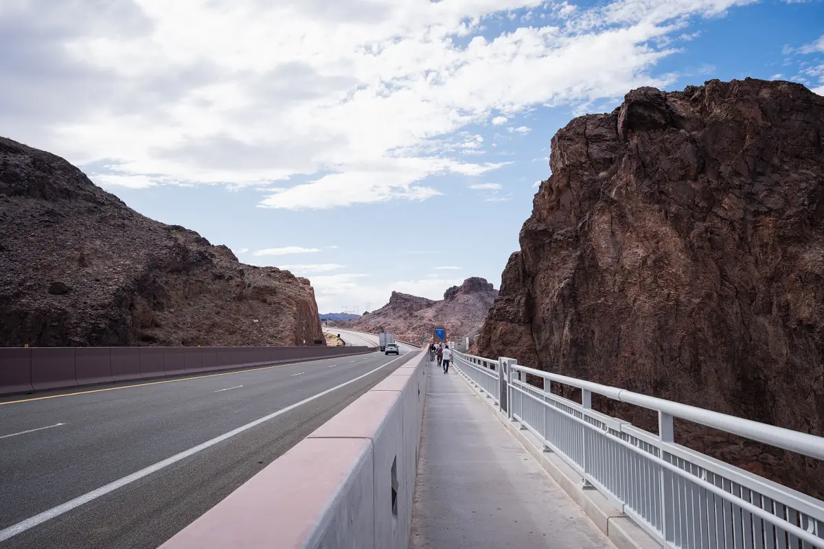 Pedestrian walkway on the Mike O'CallaghanβPat Tillman Memorial Bridge